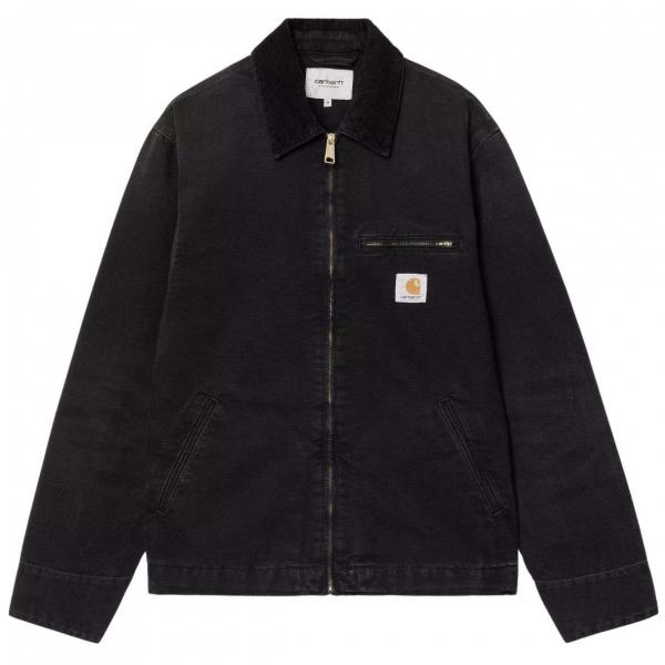 CARHARTT WIP DETROIT JACKET BLACK (STONE CANVAS)