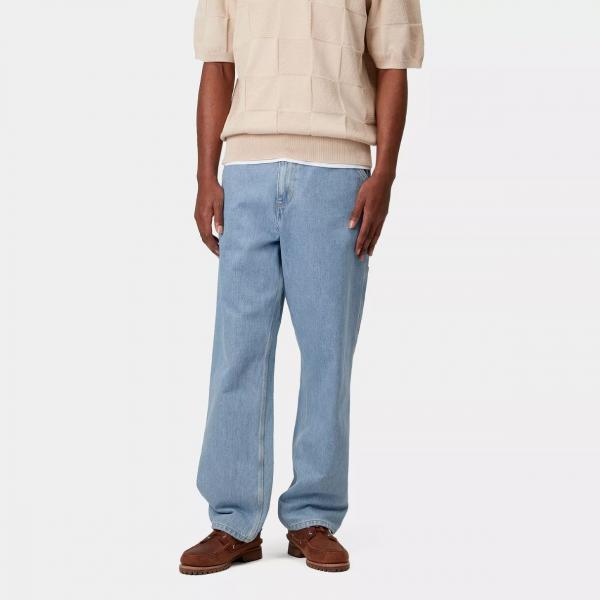 CARHARTT WIP SINGLE KNEE PANT BLU (STONE BLEACHED) 