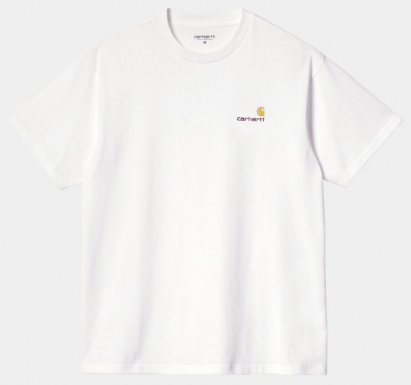 CARHARTT WIP S/S AMERICAN SCRIPT WHITE T-SHIRT