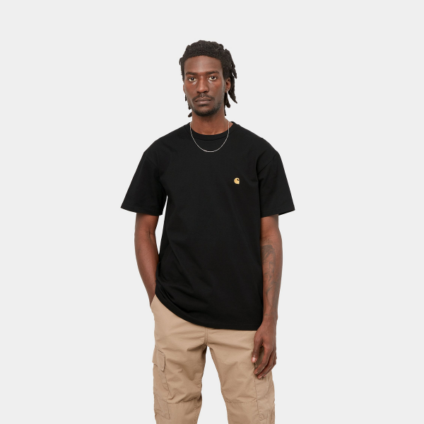 CARHARTT WIP S/S CHASE BLACK/GOLD T-SHIRT