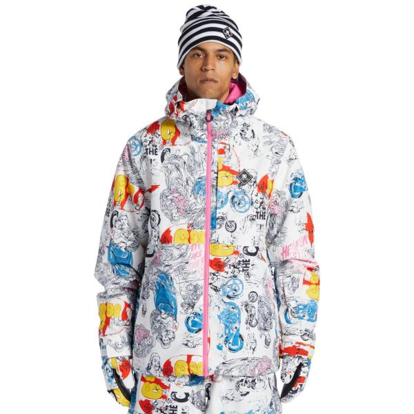 Dc shoes giacca snowboard basis print jacket black tree runs 10k 2024