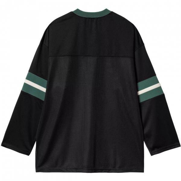 CARHARTT WIP L/S DETROIT MESH BLACK/CONIFER/WAX T-SHIRT