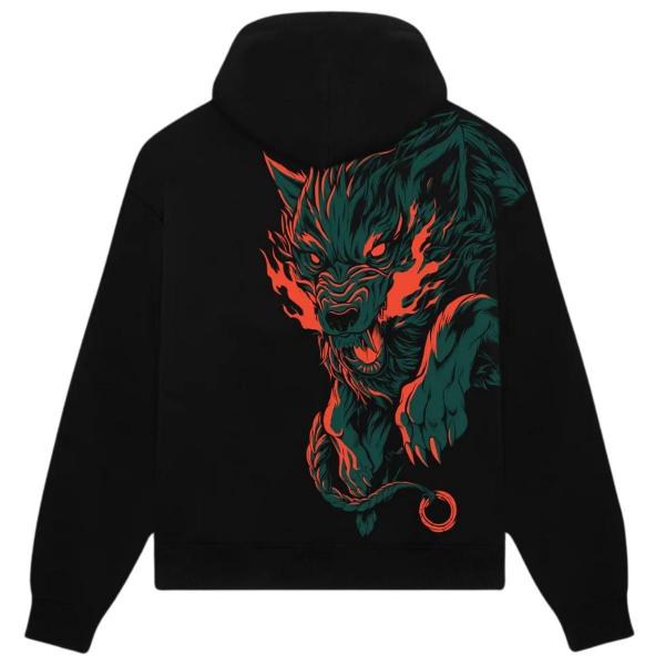 DOLLY NOIRE DOLLY NOIR CÙ-SÌTH HOODIE BLACK FELPA