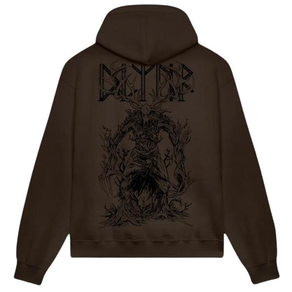 DOLLY NOIRE LESHEN HOODIE BROWN FELPA