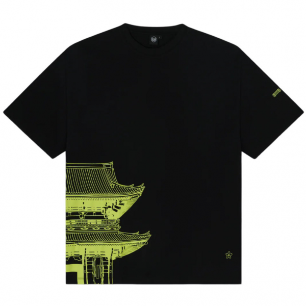 DOLLY NOIRE BENCH TOKYO OVER KIMONO BLACK/YELLOW T-SHIRT