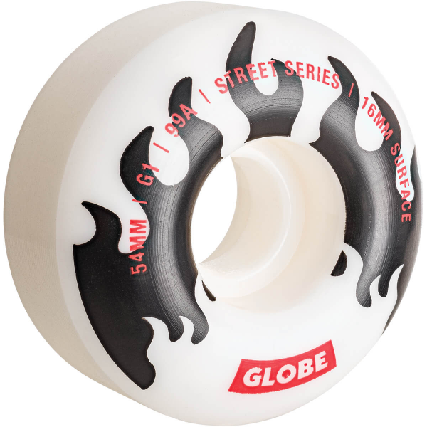 GLOBE G1 54mm 99A WHITE/BLACK/FLAMES RUOTE