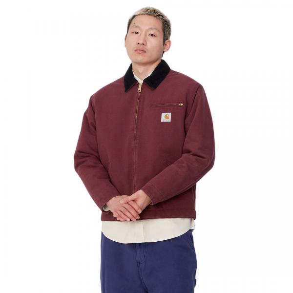 CARHARTT WIP OG DETROIT JACKET MALBEC/BLACK (AGED CANVAS)