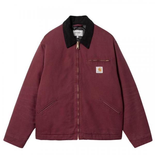 CARHARTT WIP OG DETROIT JACKET MALBEC/BLACK (AGED CANVAS)