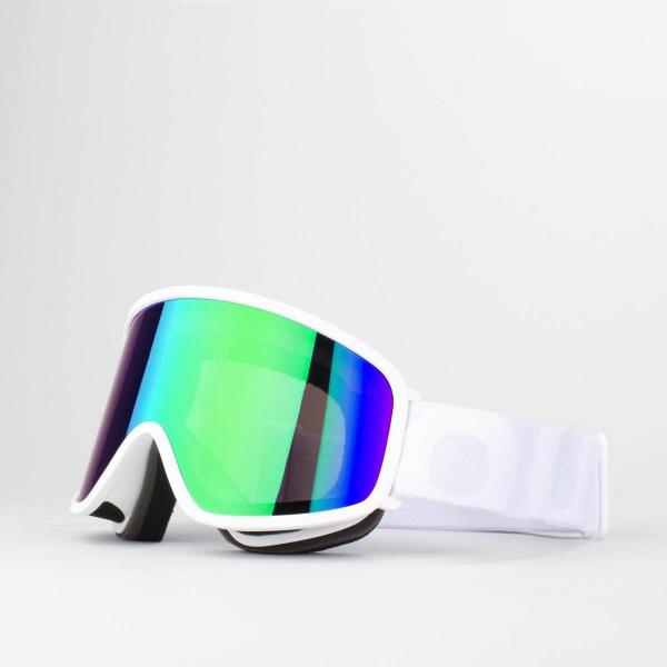 OUT OF FLAT WHITE GREEN MCI MASCHERA SNOWBOARD