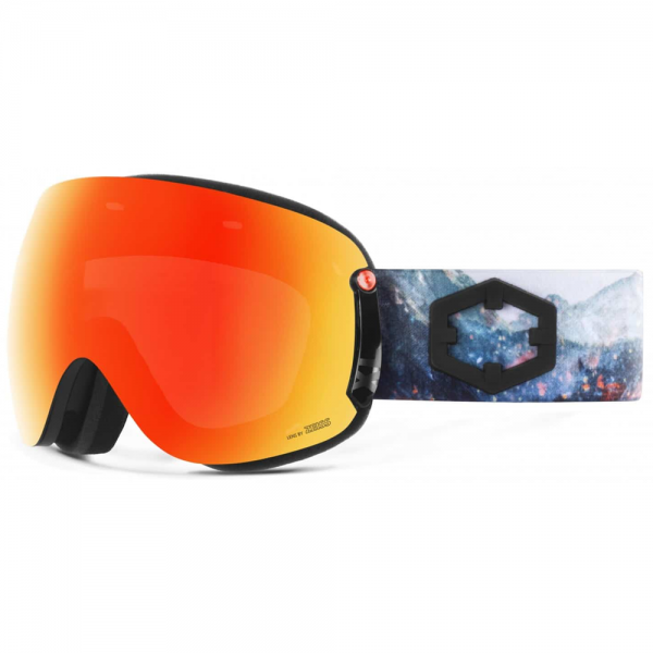 OUT OF OPEN XL SPARKS (Red mci + Persimmon) MASCHERA SNOWBOARD