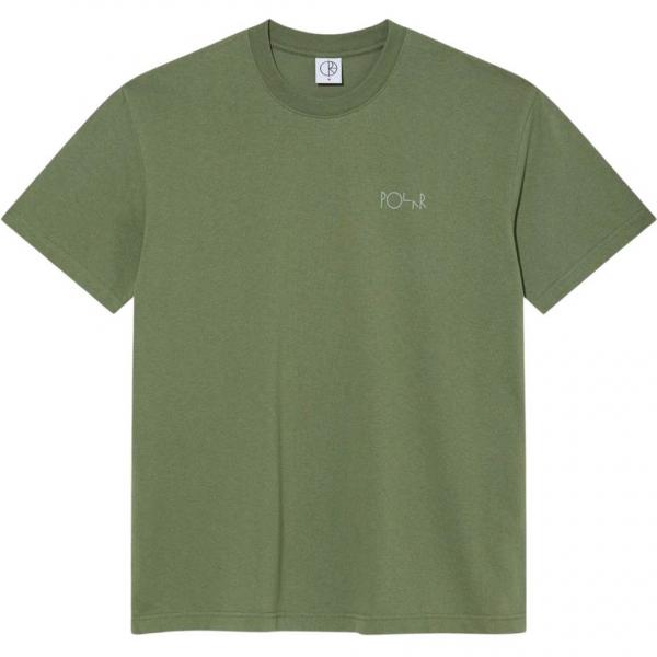 POLAR CONTRAST STROKE LOGO MOSS GREEN T-SHIRT 