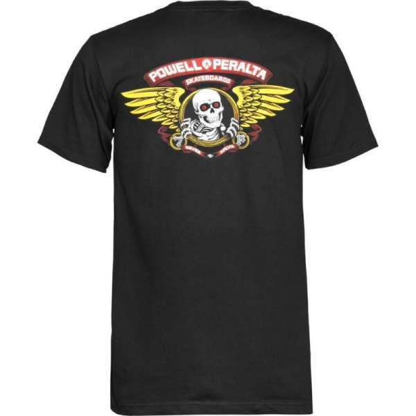 POWELL PERALTA WINGED BLACK T-SHIRT