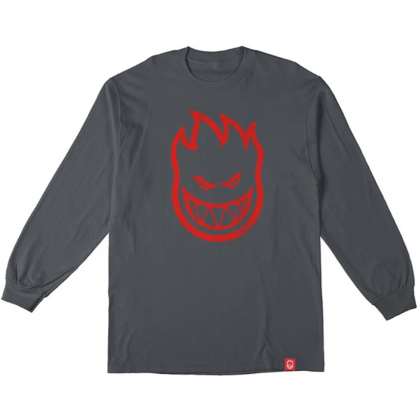 SPITFIRE BIGHEAD CHARCOAL/RED T-SHIRT BAMBINO 