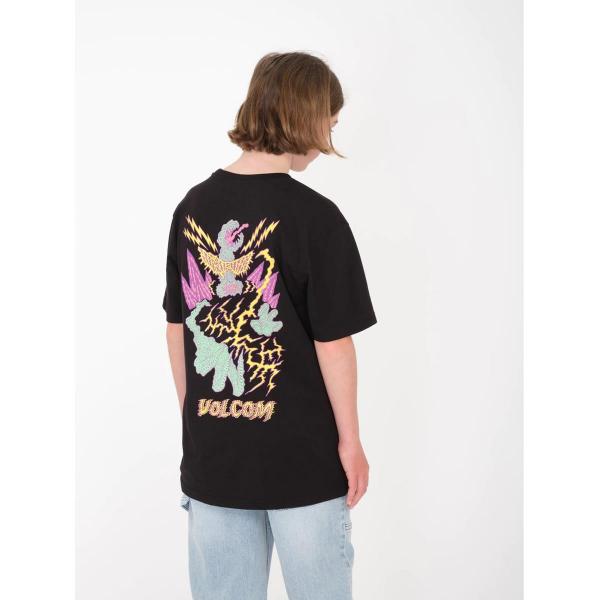 VOLCOM TETSUNORI 2 BLACK T-SHIRT BAMBINO